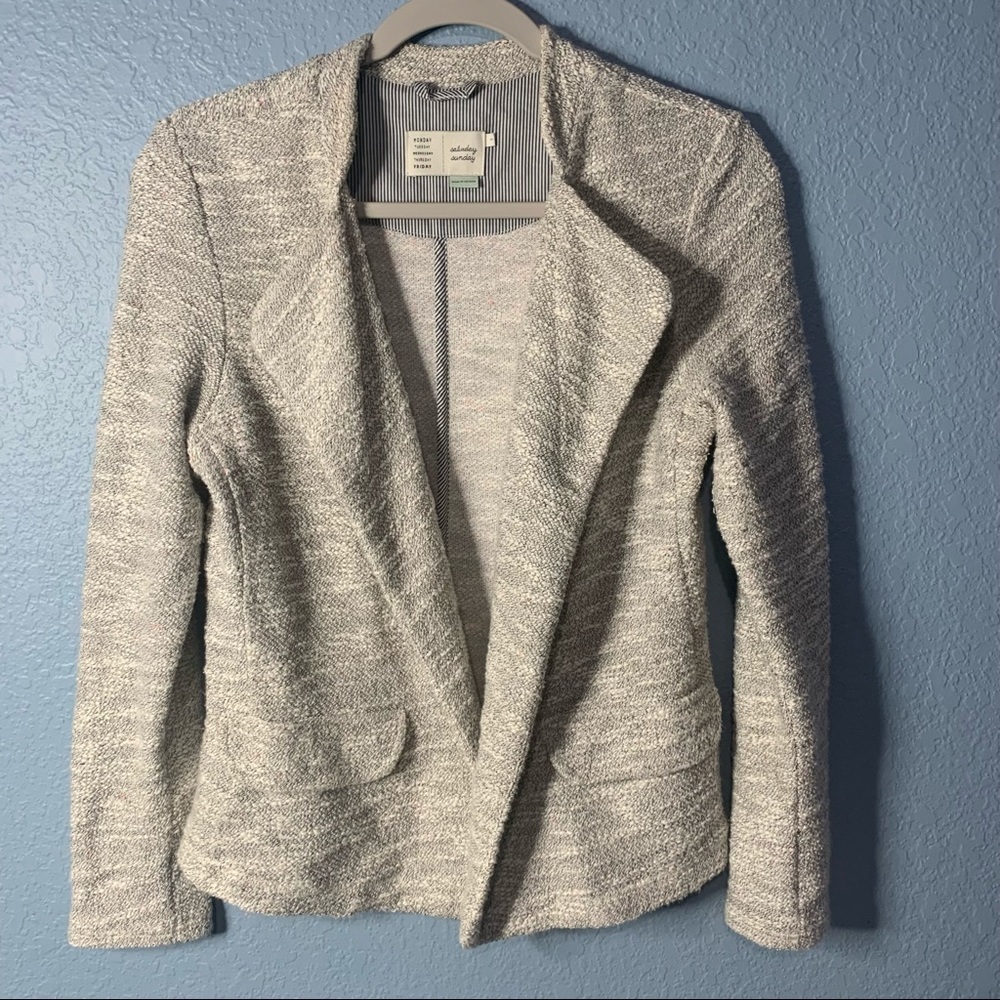 Anthropologie Saturday Sunday Marled Cotton Blend Lightweight Jacket